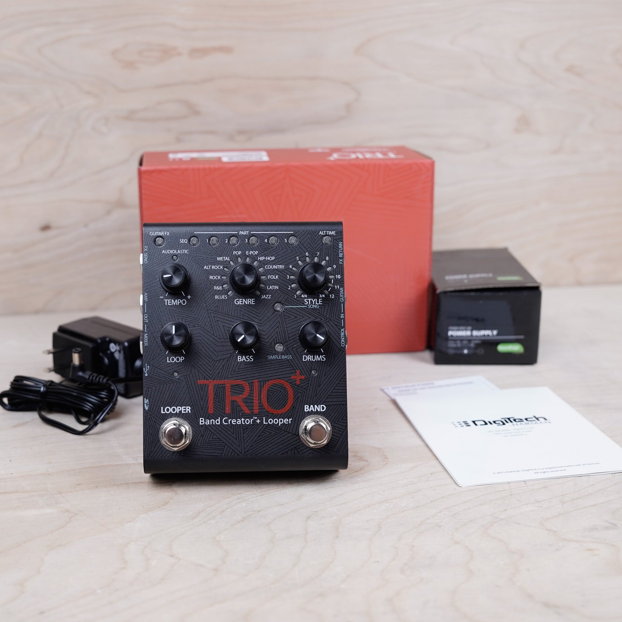 DigiTech TRIO Plus Band Creator + Looper in Box with Power Adapter