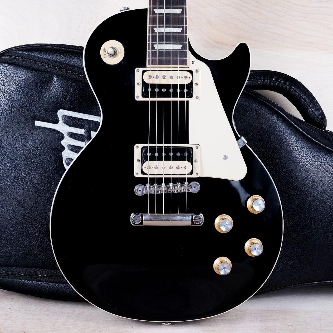 Gibson Les Paul Classic 2021 Ebony Burstbucker PAFs w/ Soft Case