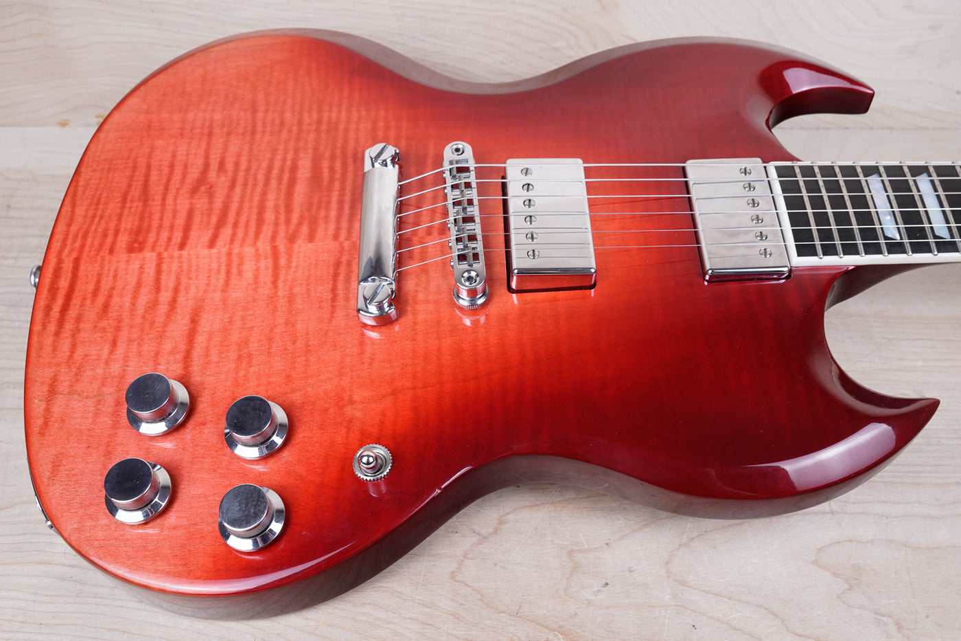 Gibson SG Standard HP-II 2018 Blood Orange Fade w/ OHSC