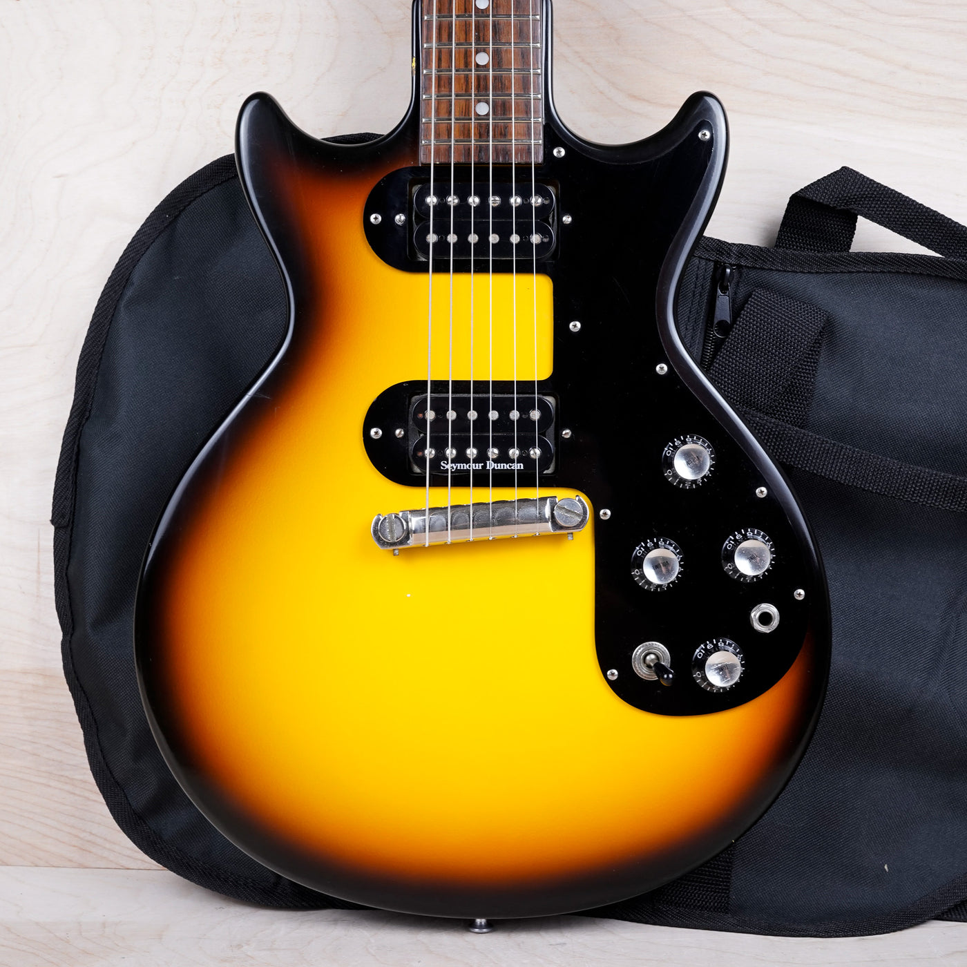 Edwards by ESP E-MM-85LT Melody Maker Double MIJ 2005 Sunburst Seymour Duncan Pickups Japan w/ Bag