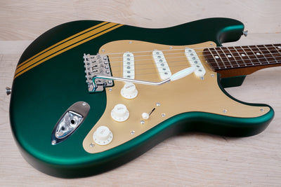 Fender FSR Traditional II '60s Stratocaster MIJ 2023 Sherwood Green Metallic w/ Gold Competition Stripe w/ Bag