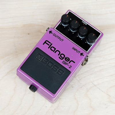 Boss BF-2 Flanger (Green Label) Purple 1985 Made in Japan MIJ