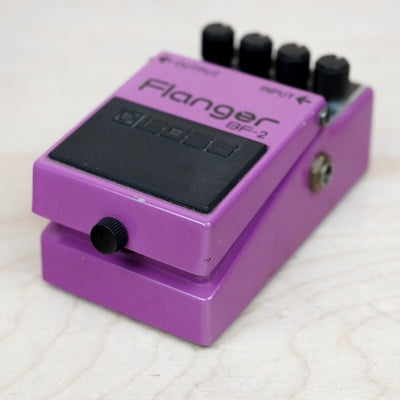 Boss BF-2 Flanger (Green Label) Purple 1985 Made in Japan MIJ