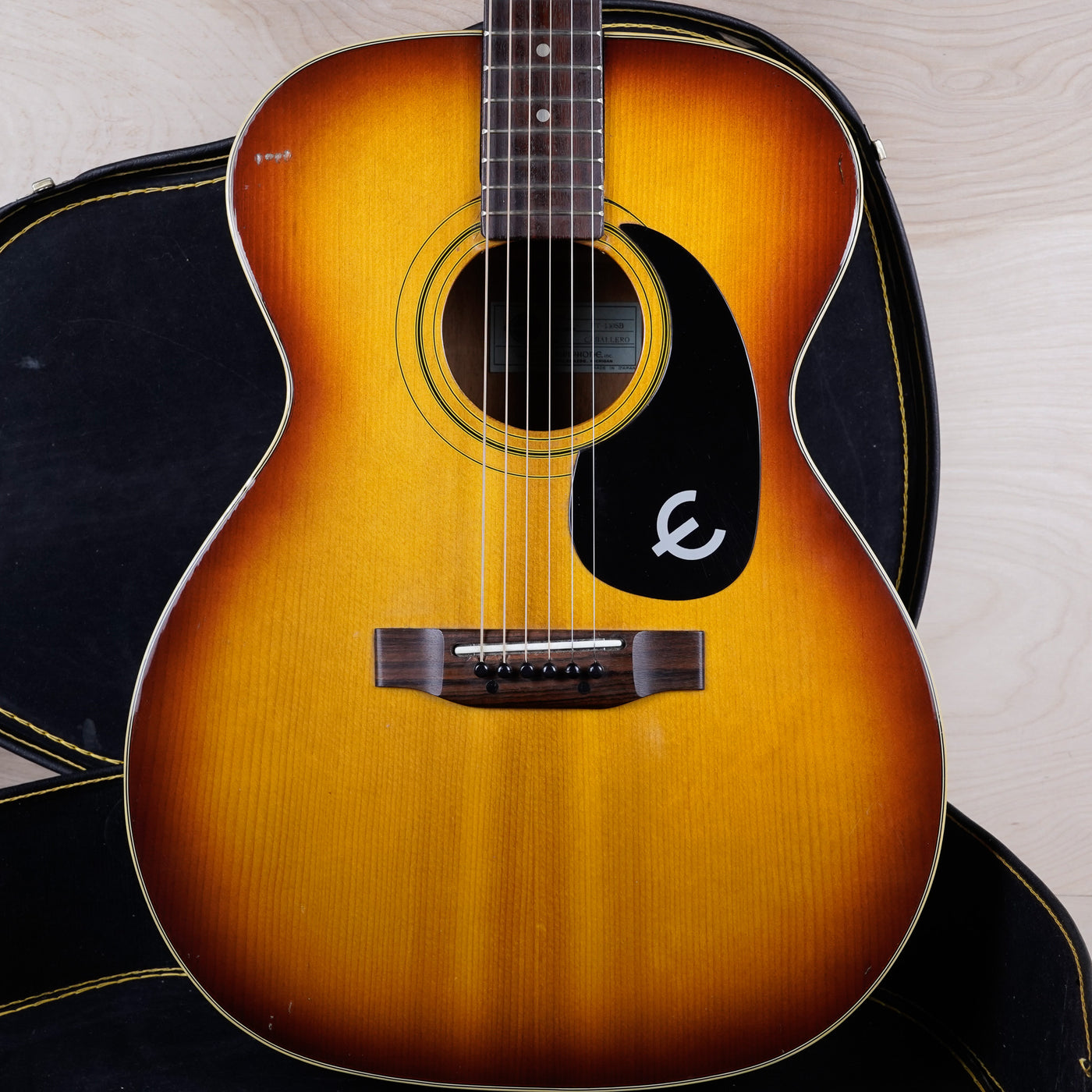 Epiphone Caballero FT-130SB MIJ Acoustic Guitar 1970s Sunburst Vintage Made in Japan Norlin Era w/ Case