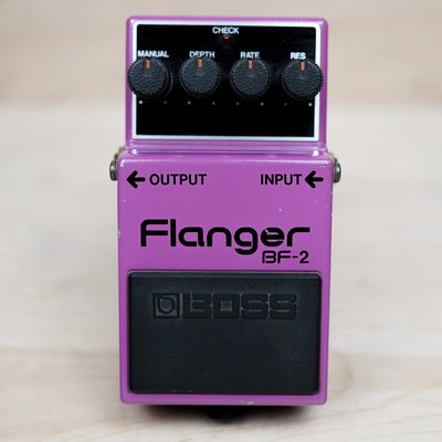 Boss BF-2 Flanger (Green Label) Purple 1985 Made in Japan MIJ