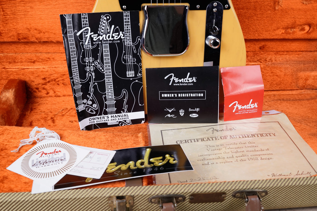 Fender American Vintage '52 Telecaster 2003 Butterscotch Blonde w