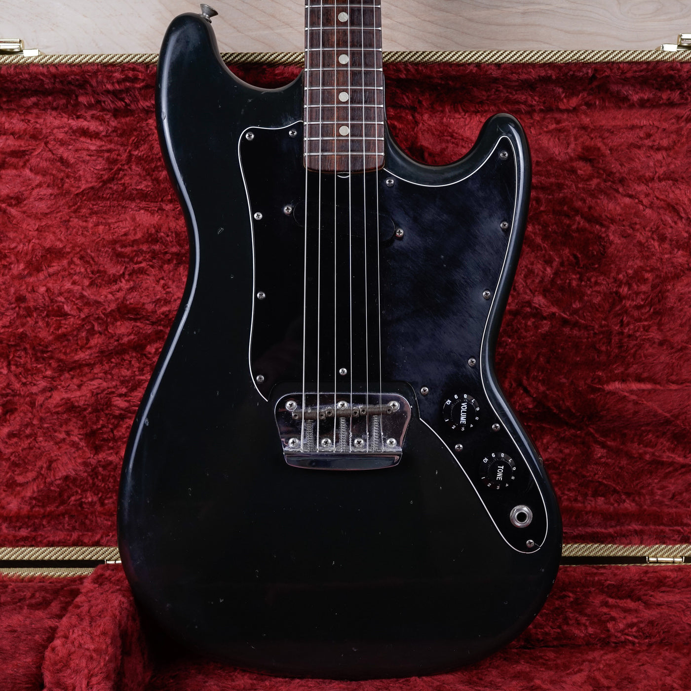 Fender Musicmaster 1977 Black USA Vintage w/ Hard Case