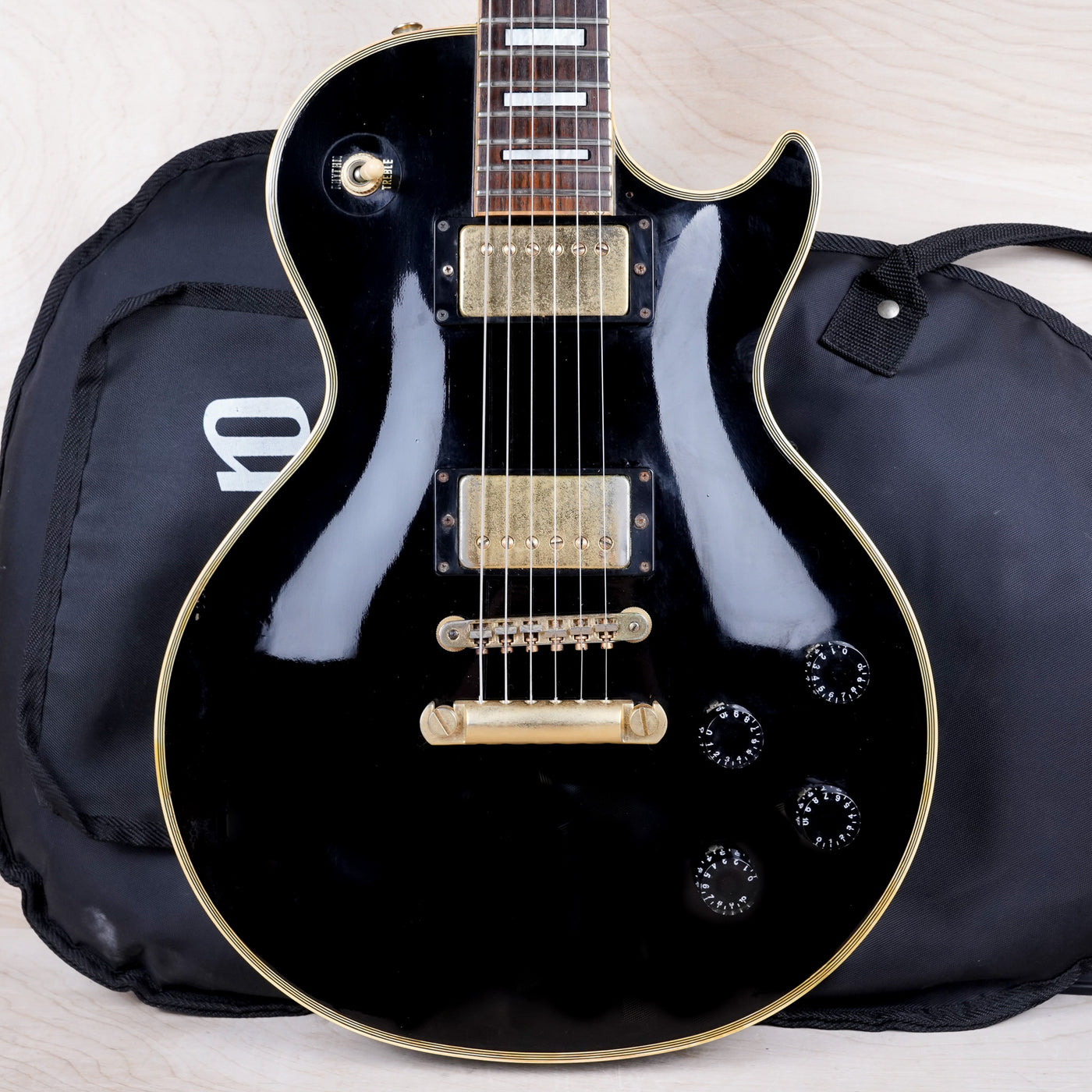 Orville LPC-75 Les Paul Custom MIJ 1990 Ebony Made in Japan w/ Bag