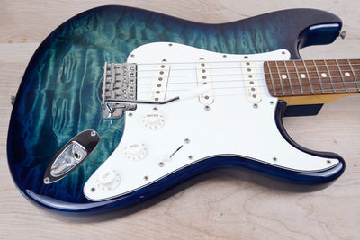 Fender Limited Edition ST-62QT Stratocaster MIJ 2013 Aqua Blue Quilt Top Japan w/ Bag