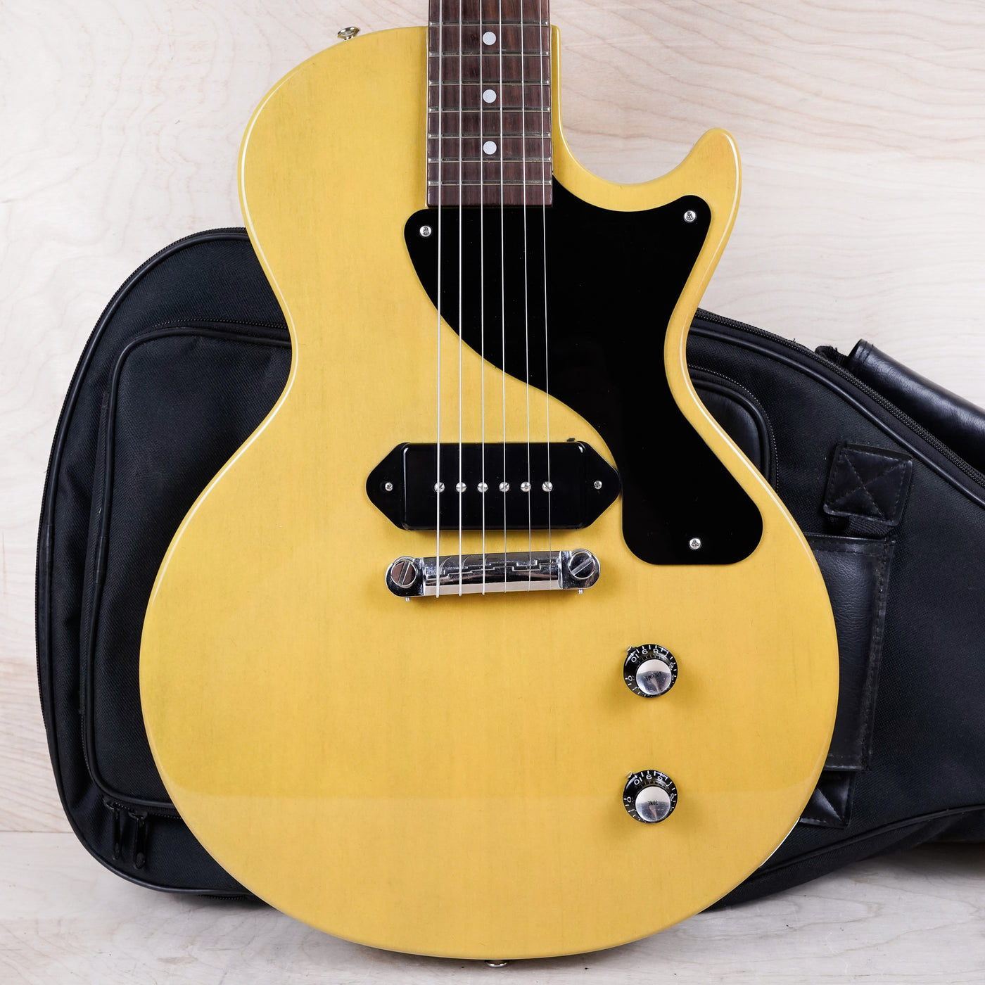 Tokai Love Rock LSJ-78 MIJ 2009 See-Through Yellow TV Junior Japan w/ Bag