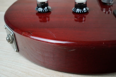 Burny Rock'n Roll Version TV-55 MIJ 1986 Cherry Vintage Japan Junior Double Cutaway Jr DC w/ Bag