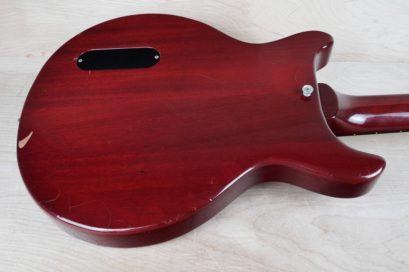 Burny Rock'n Roll Version TV-55 MIJ 1986 Cherry Vintage Japan Junior Double Cutaway Jr DC w/ Bag