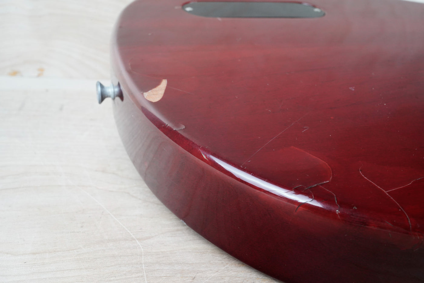 Burny Rock'n Roll Version TV-55 MIJ 1986 Cherry Vintage Japan Junior Double Cutaway Jr DC w/ Bag