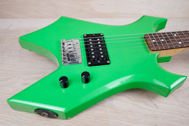 B.C. Rich Warlock WG-035 Mini Guitar 1990's Lime Green Made