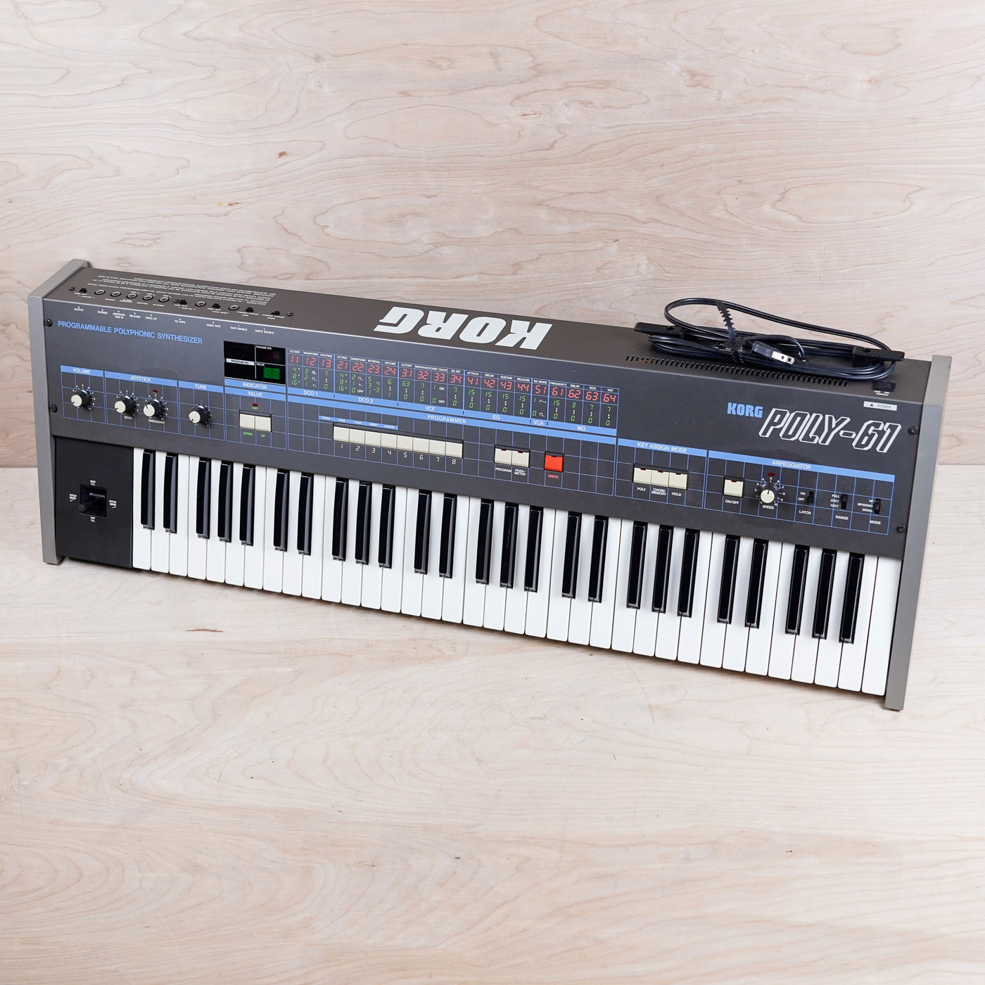 Korg Poly-61 Analog Programmable Polyphonic Synthesizer 100V Made in Japan MIJ