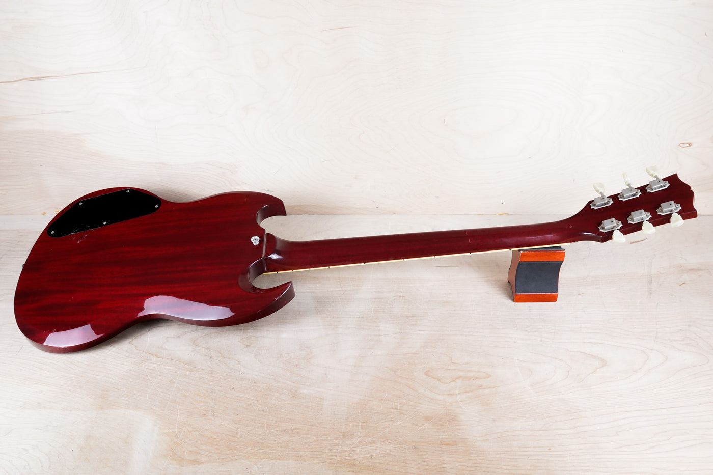 Burny RSG-65 SG VH-1搭載 日本製 Burny RSG-65 '63 Model MIJ 1990 Cherry VH-1 PUs Japan SG w/ Bag