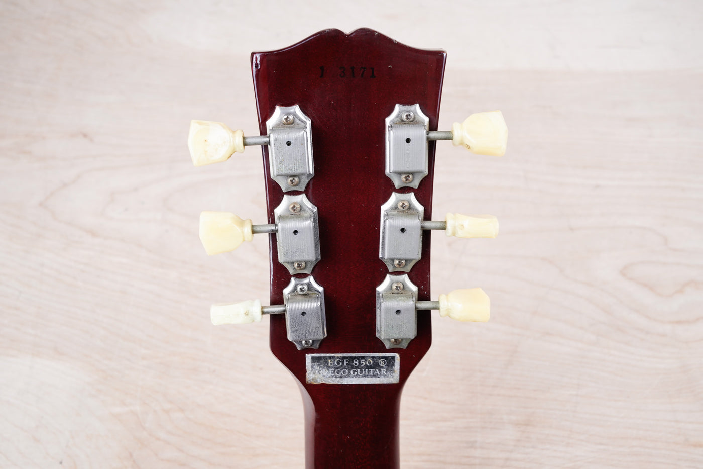 Greco Super Real EGF-850 MIJ 1981 Cherry Sunburst Made in Japan Lacquer Finish Maxon PU-2 Pickups w/ Bag
