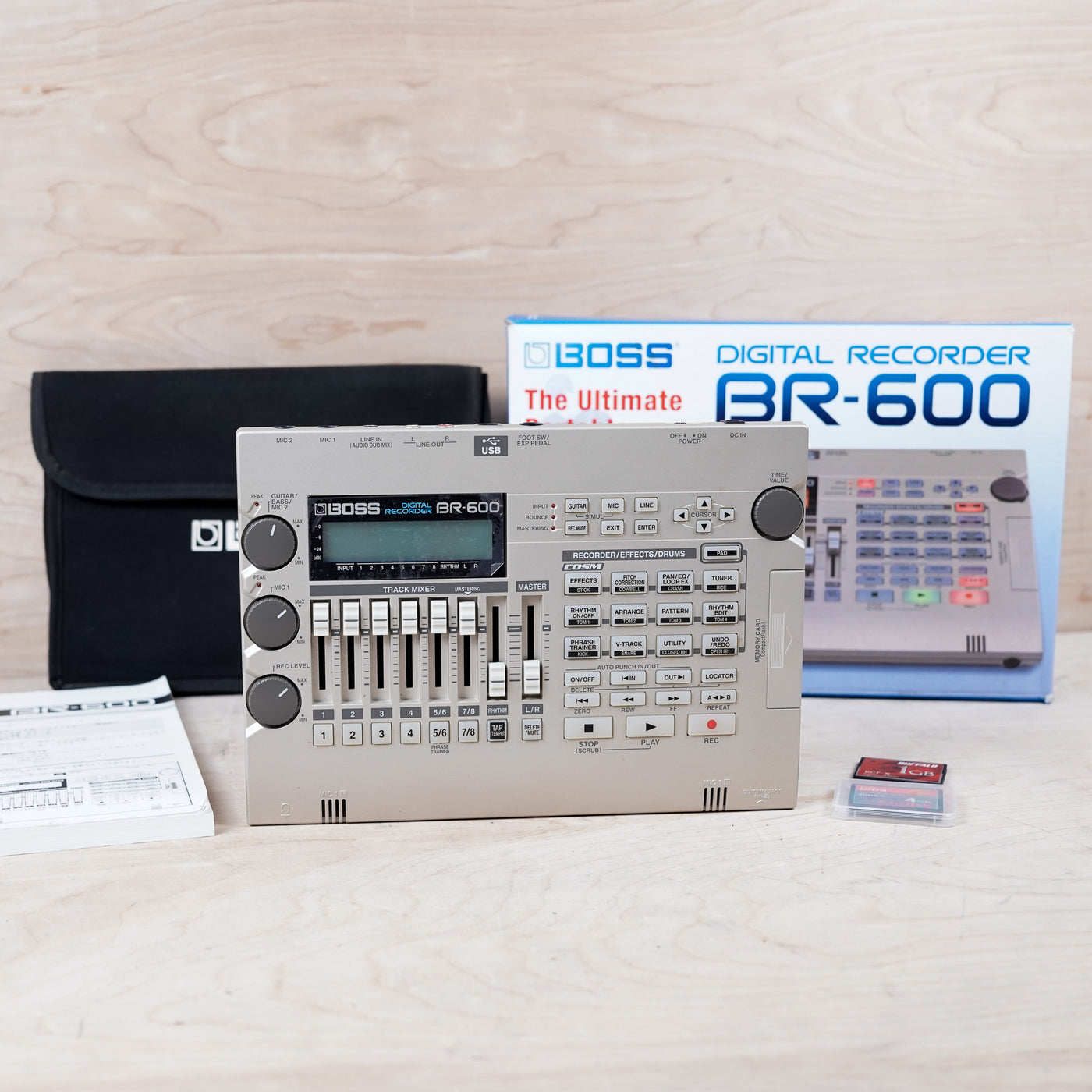 Boss BR-600 Recorder in Box w/ Carry Bag, Memory Cards