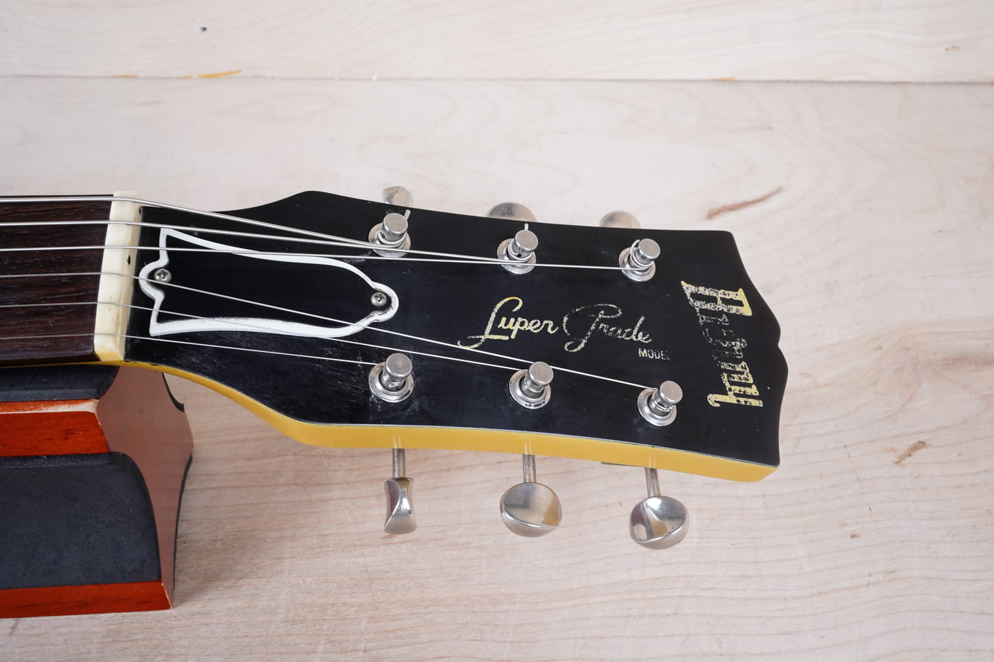 Burny Super Grade RTV-80-58 MIJ 1982 TV Yellow Vintage Japan Junior Double Cutaway Jr DC w/ Bag