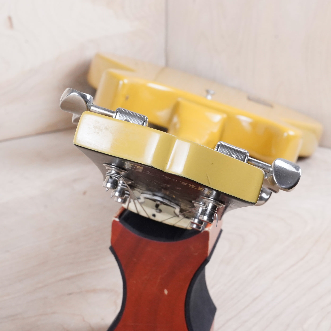 Burny Super Grade RTV-80-58 MIJ 1982 TV Yellow Vintage Japan Junior Double Cutaway Jr DC w/ Bag