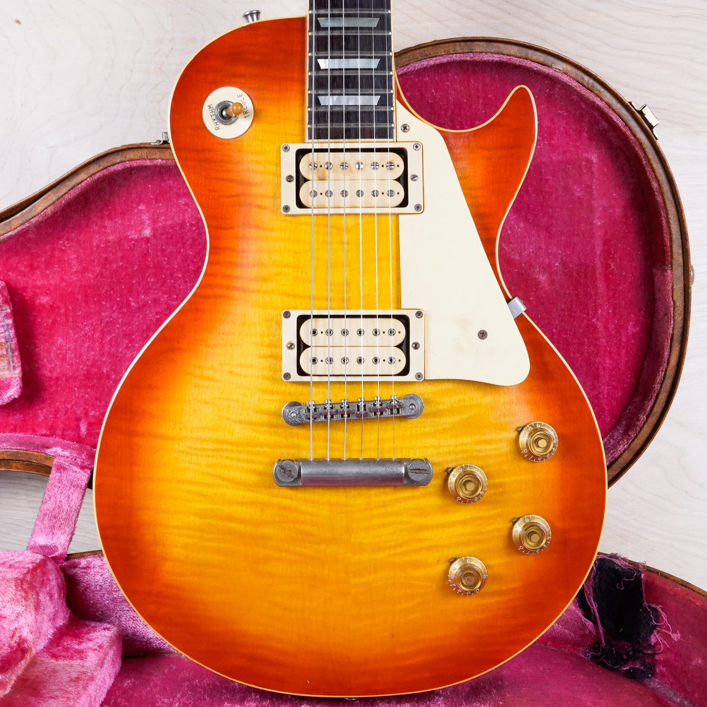 Greco Super Real EGF1000 MIJ 1980 Cherry Sunburst Lacquer Finish Vintage DiMarzio Pickups w/ Hard Case