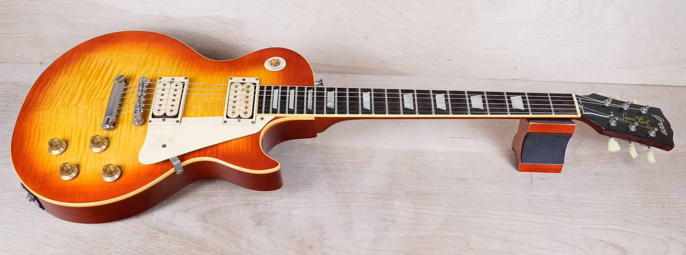 Greco Super Real EGF1000 MIJ 1980 Cherry Sunburst Lacquer Finish Vintage DiMarzio Pickups w/ Hard Case