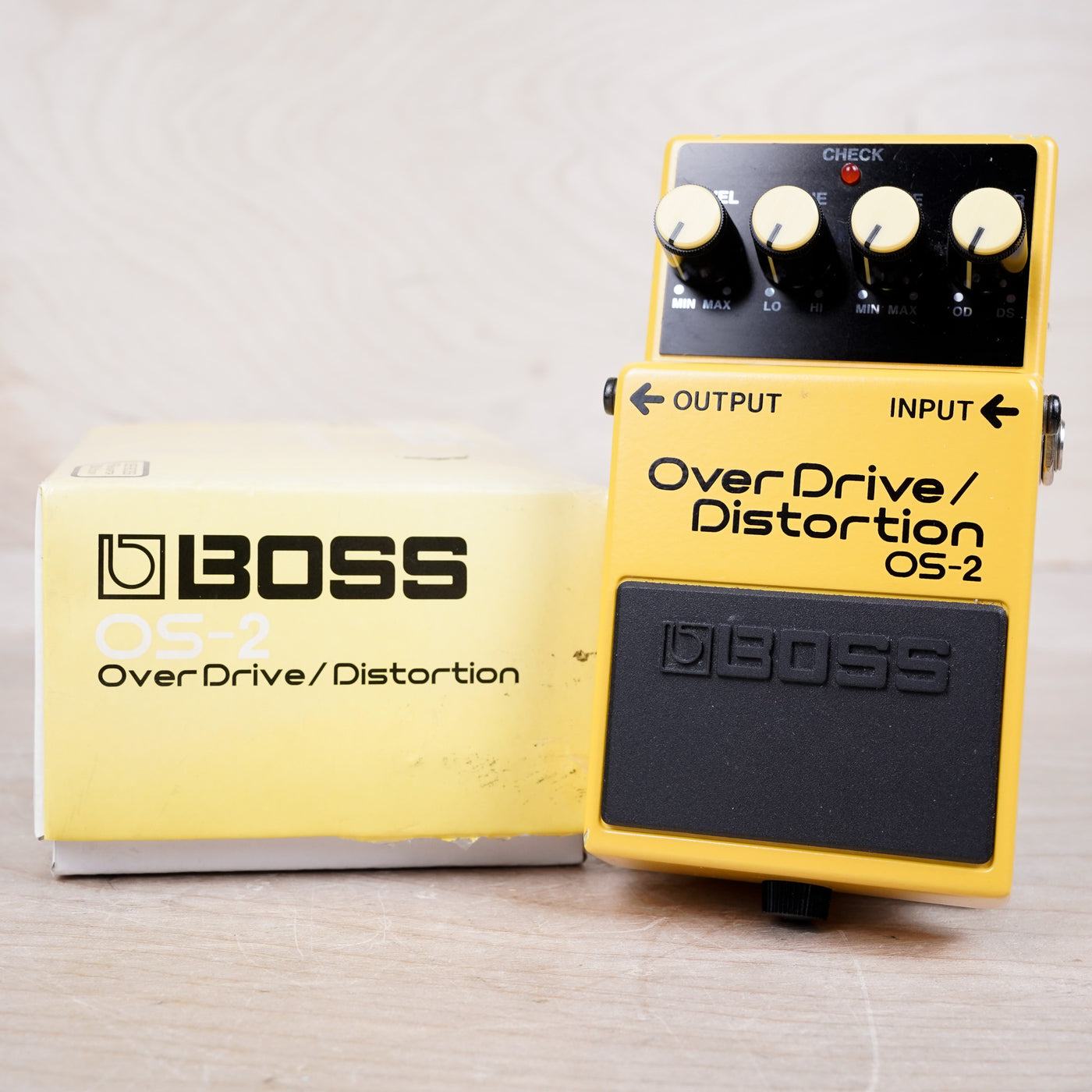 Boss OS-2 OverDrive/Distortion (Silver Label) 2010 Yellow w/ Box, Paperwork