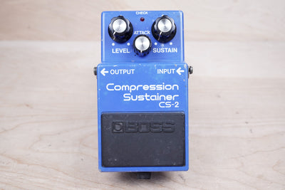 Boss CS-2 Compression Sustainer (Black Label) 1985 Blue Made in Japan