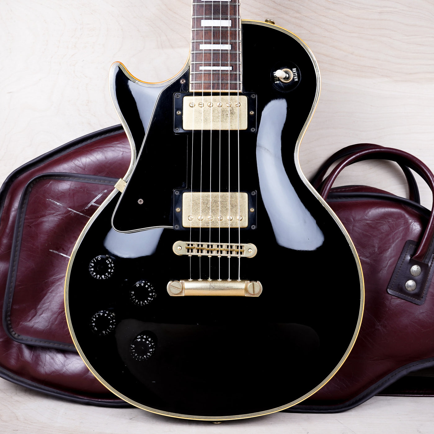 Orville by Gibson LPC-75LH Les Paul Custom Left Handed Lefty MIJ 1991 Ebony Japan w/ Bag