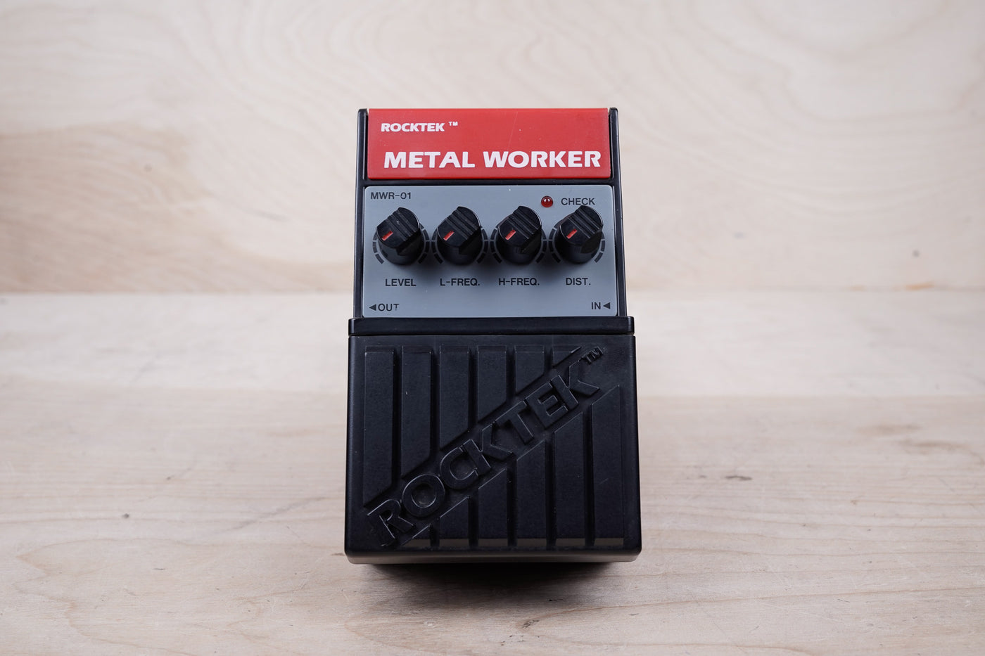 Rocktek MWR-01 Metal Worker Distortion Pedal 1980s w/ Power Supply