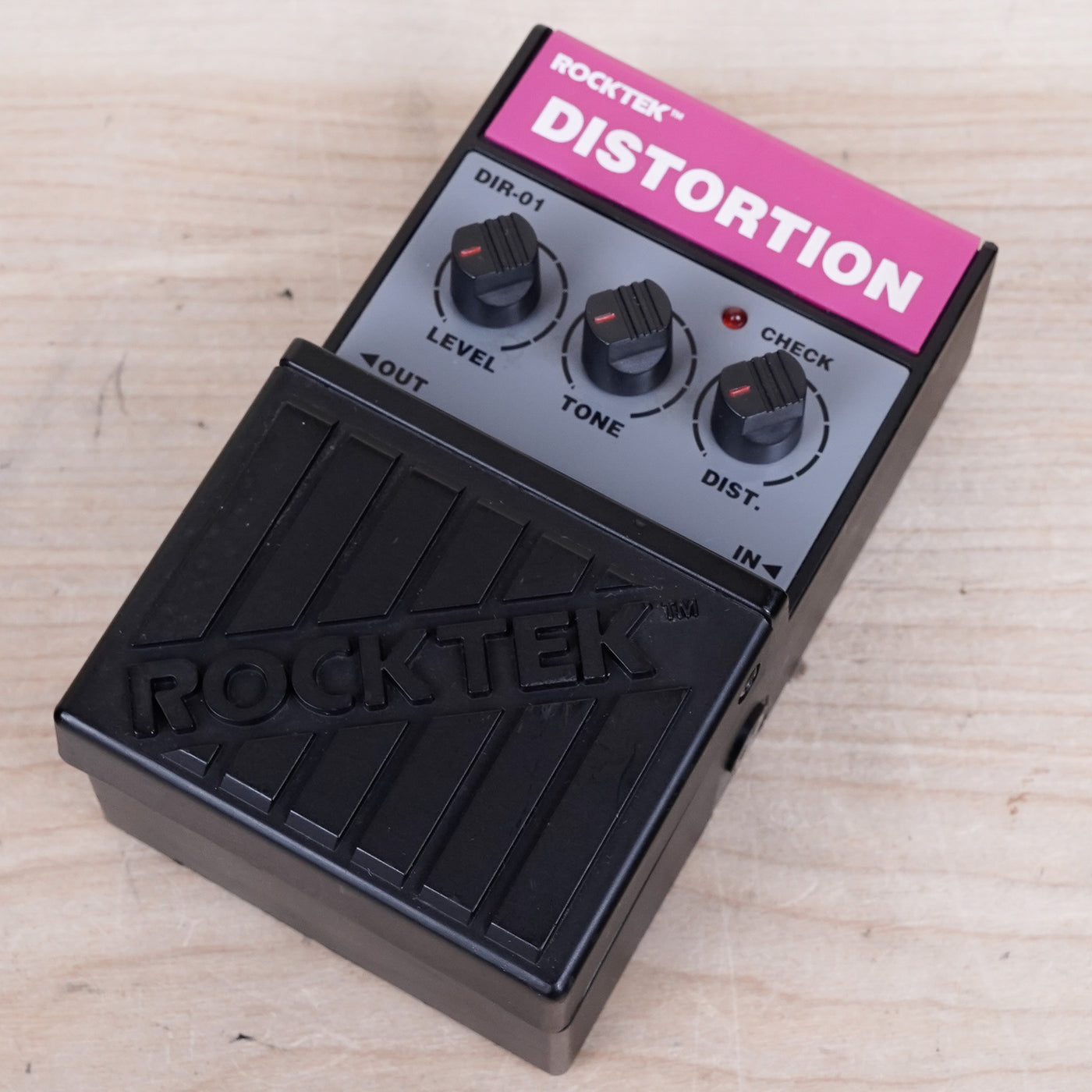 Rocktek DIR-01 Distortion Pedal 1980s w/ Power Supply