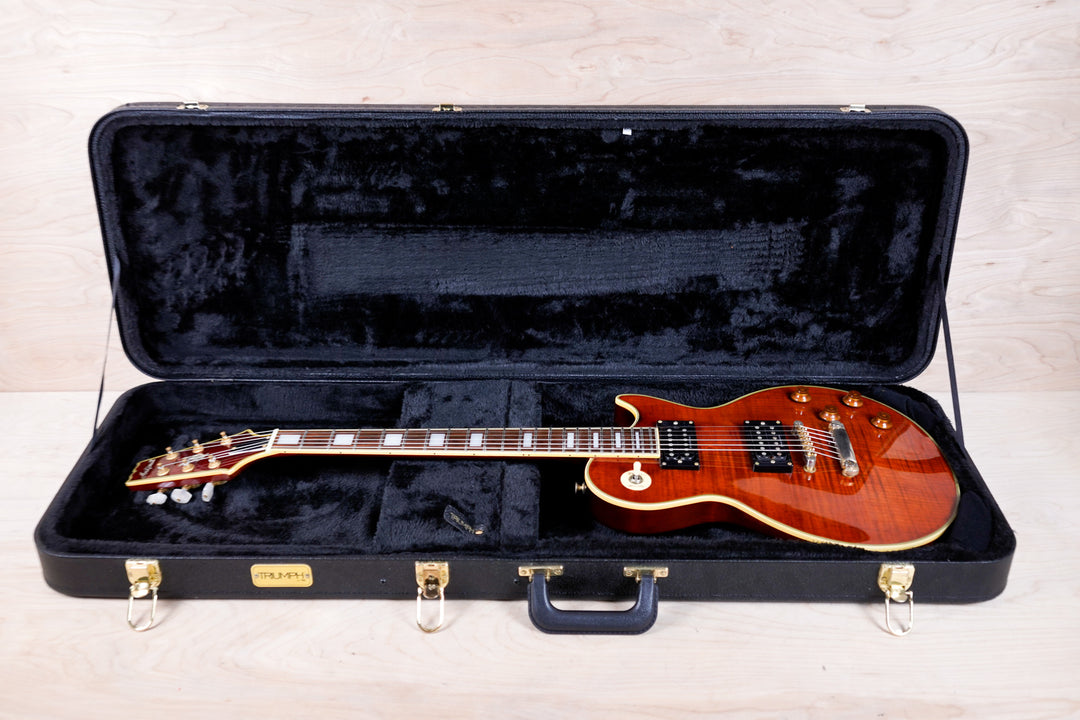 Aria Pro II PE-DLX MIK 1990's Quilted Brown w/ Hard Case – A