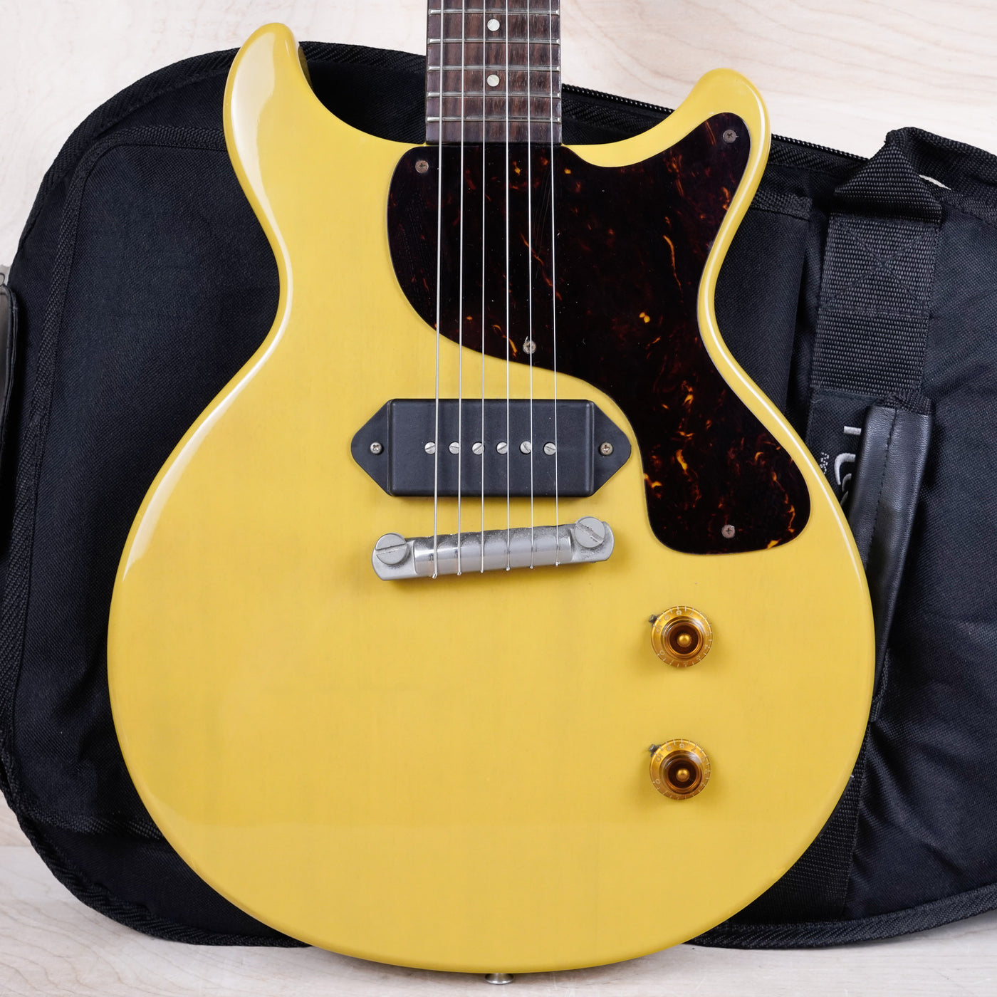 Orville by Gibson LPJ-D Les Paul Junior Double Cutaway MIJ 1989 TV Yellow Lacquer Finish USA Electronics w/ Bag