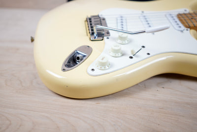 Fender STM-75DM MIJ 1988 Vintage White Medium Scale Stratocaster Made in Japan w/ Bag
