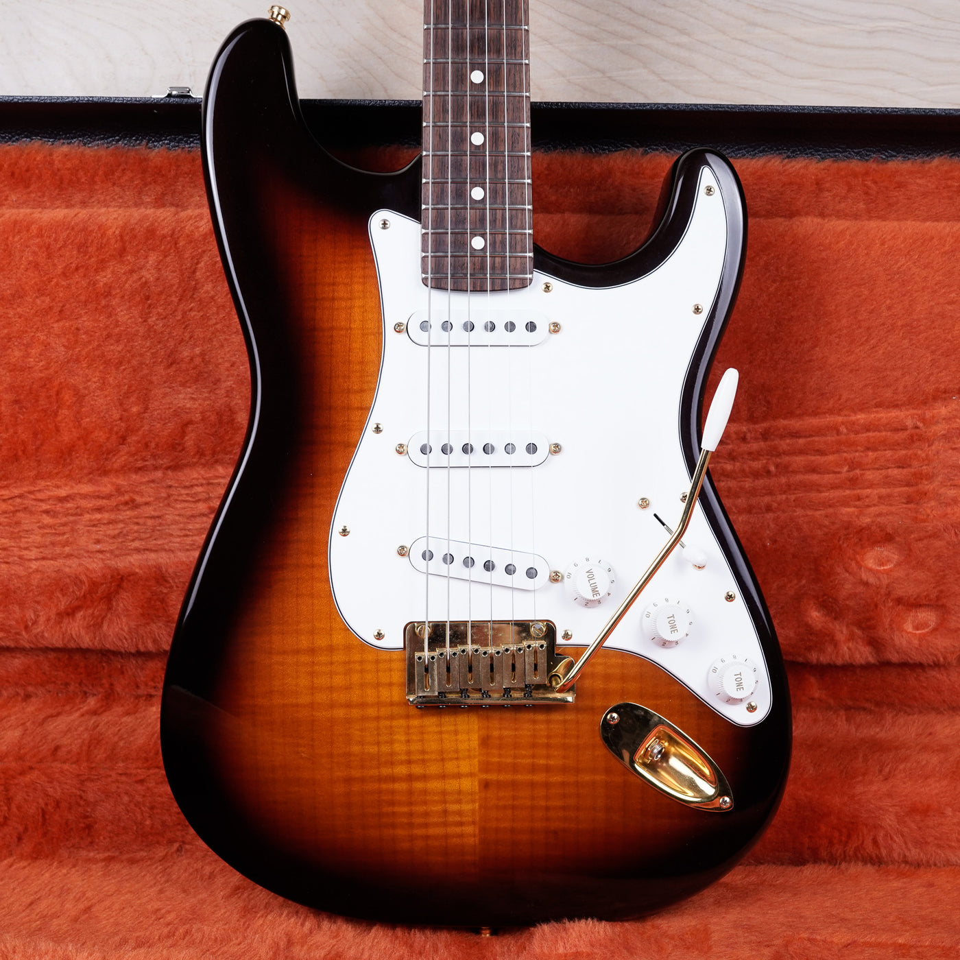 Fender 50th Anniversary American Standard Stratocaster 1996 Flame Maple Antique Burst USA w/ OHSC