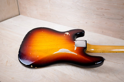 Starr Custom Style P-Style Bass Relic Sunburst w/ Vintage Fender Hard Case
