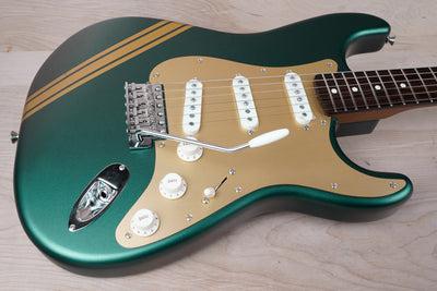 Fender FSR Traditional II '60s Stratocaster MIJ 2023 Sherwood Green Metallic w/ Gold Competition Stripe w/ Bag