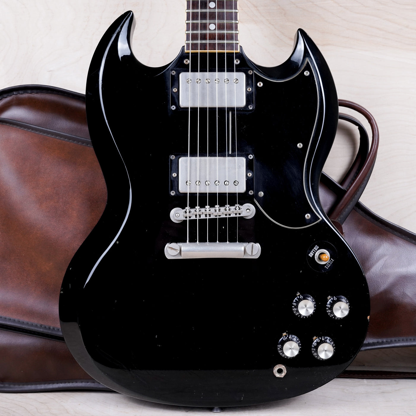 Greco SS-540 MIJ 1989 Ebony Black Vintage Made in Japan SG w/ Bag