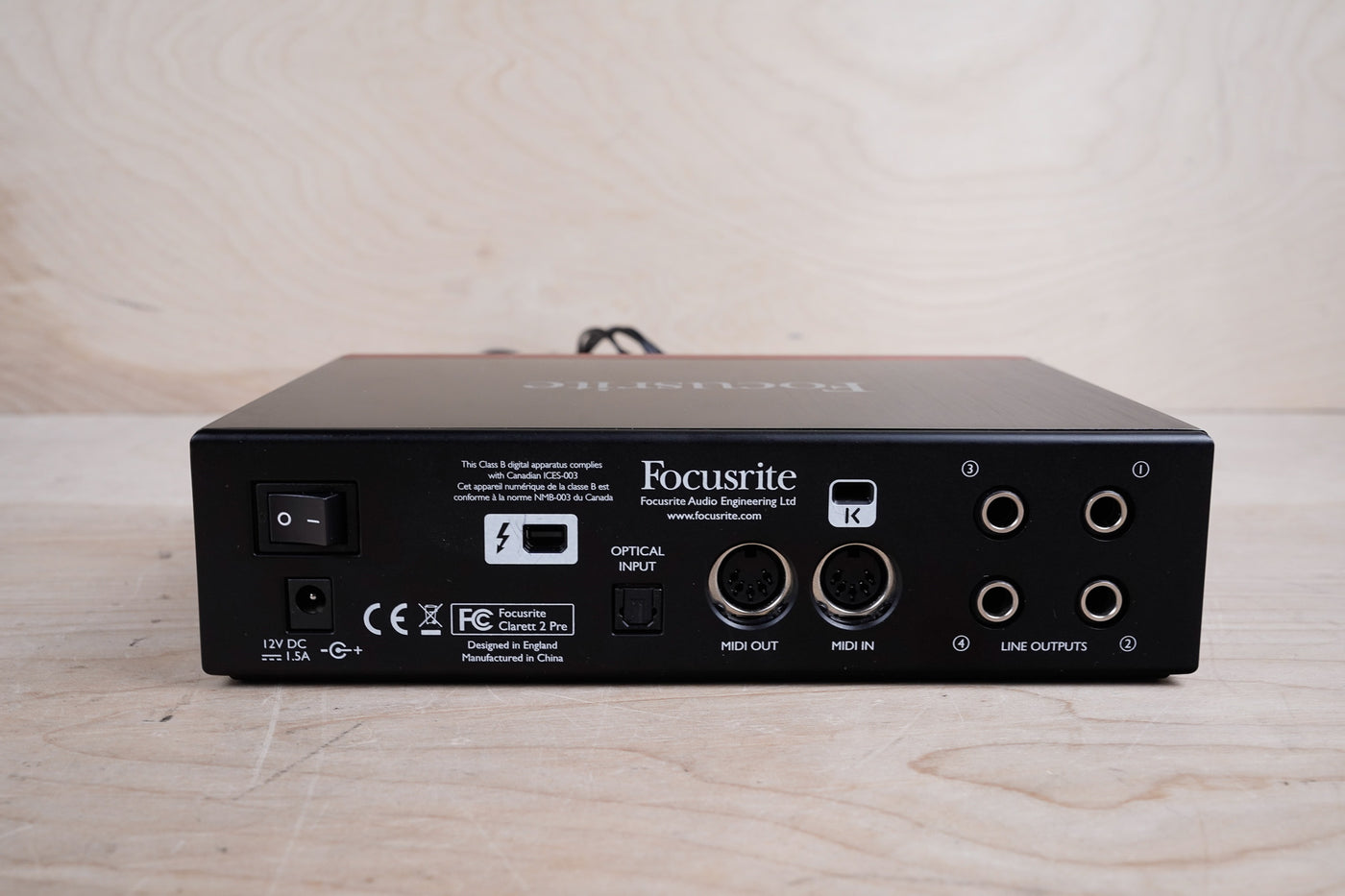 Focusrite Clarett 2Pre Thunderbolt Audio Interface W/ Cables