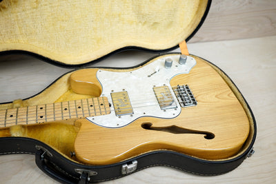 Greco TE450 MIJ 1970's Natural Thinline Telecaster Style Electric Guitar Vintage Made in Japan w/ Hard Case
