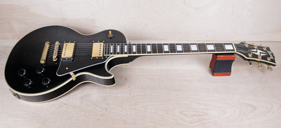 Burny RLC-60 1987 Black Beauty Custom Vintage Made in Japan MIJ VH-1 PAF Pickups 1960 Reissue w/ Bag