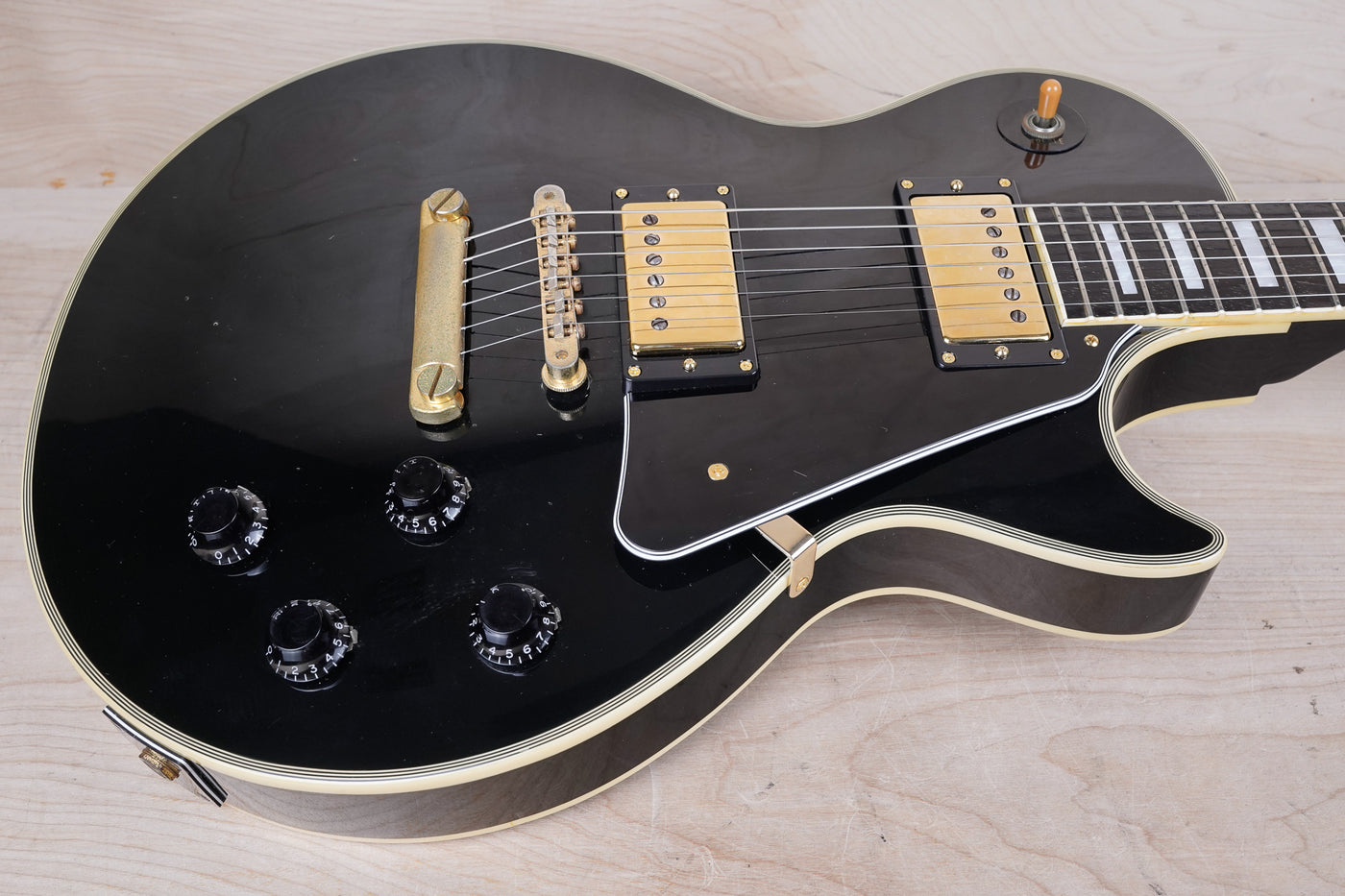 Burny RLC-60 1987 Black Beauty Custom Vintage Made in Japan MIJ VH-1 PAF Pickups 1960 Reissue w/ Bag