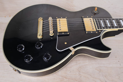 Burny RLC-60 1987 Black Beauty Custom Vintage Made in Japan MIJ VH-1 PAF Pickups 1960 Reissue w/ Bag