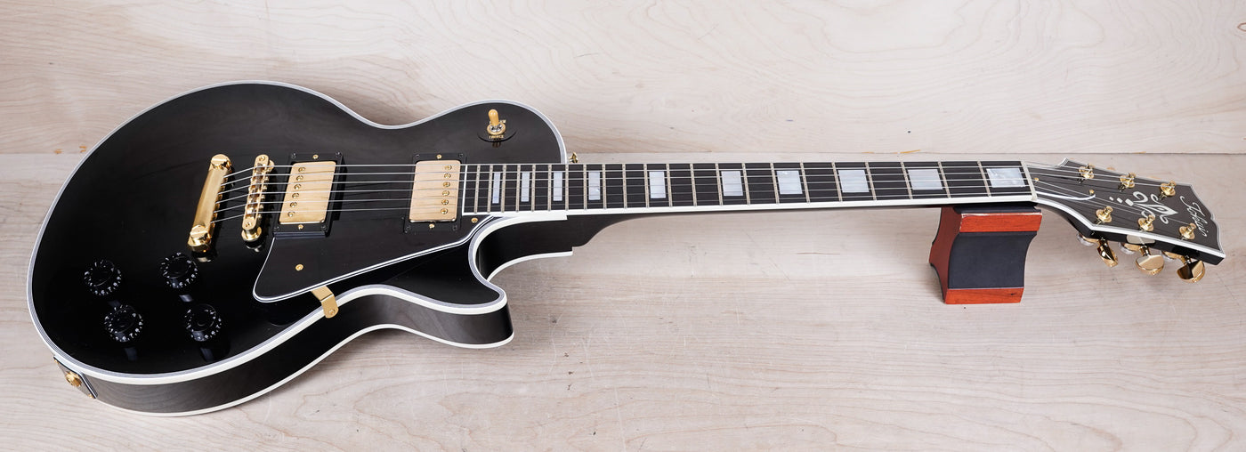 Tokai Premium Series LC254S MIJ 2024 Black Lacquer Finish Japan Black Beauty w/ Hard Case