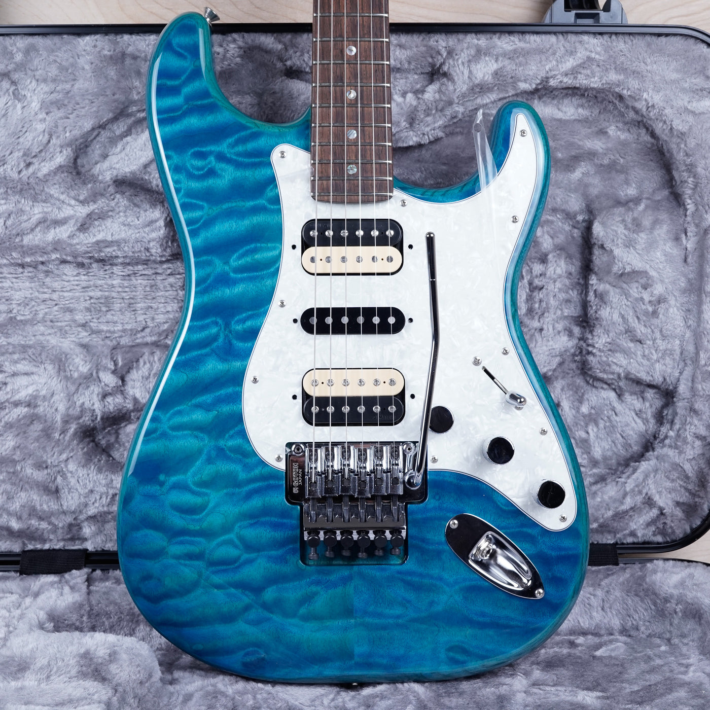 Fender Michiya Haruhata Signature Stratocaster MIJ 2019 Caribbean Blue Transparent Japan w/ Hard Case