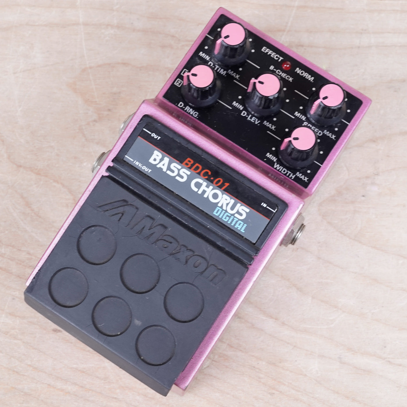 Maxon BDC-01 Bass Chorus 1980s Pink Vintage Made in Japan MIJ