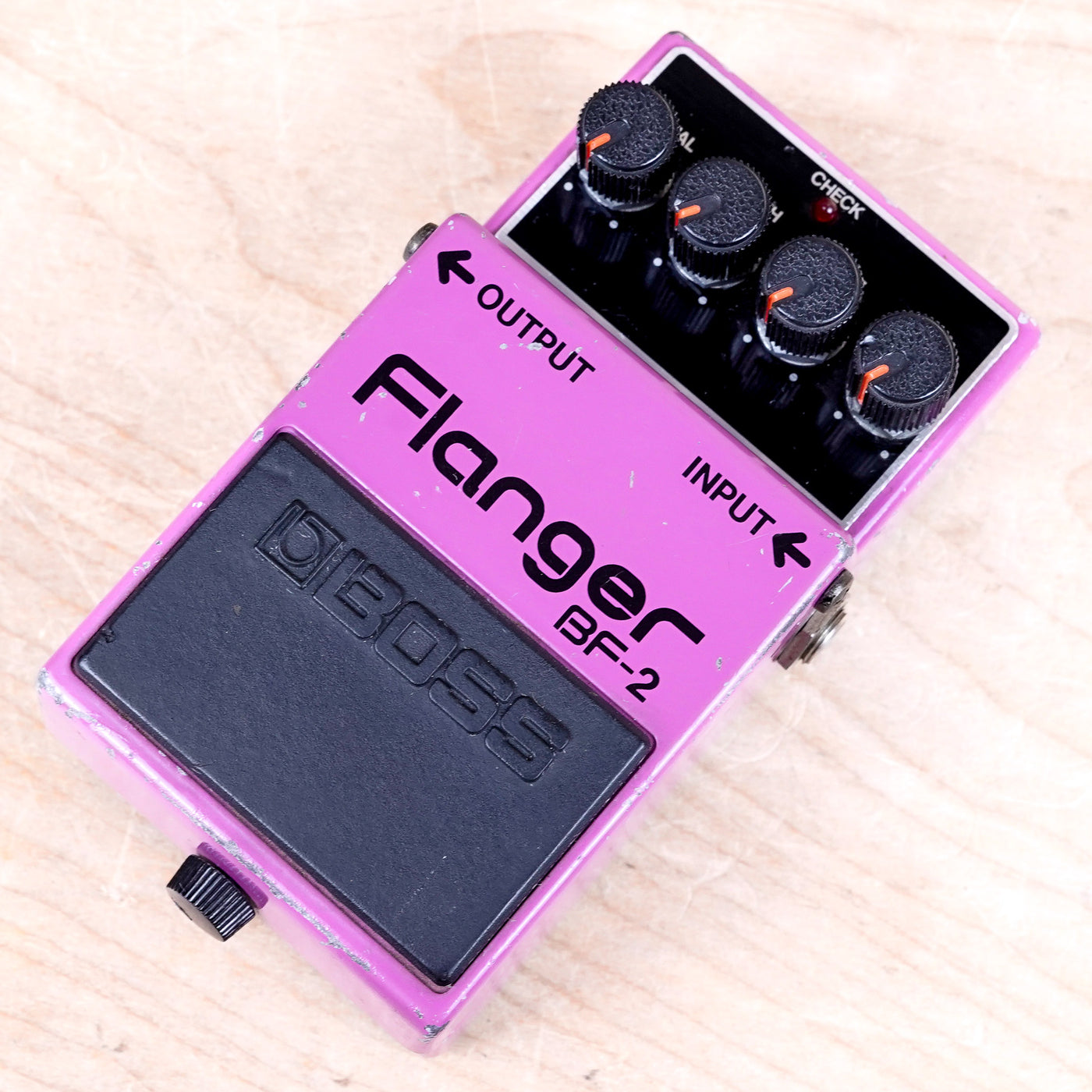 Boss BF-2 Flanger (Black Label) 1982 Purple Made in Japan MIJ