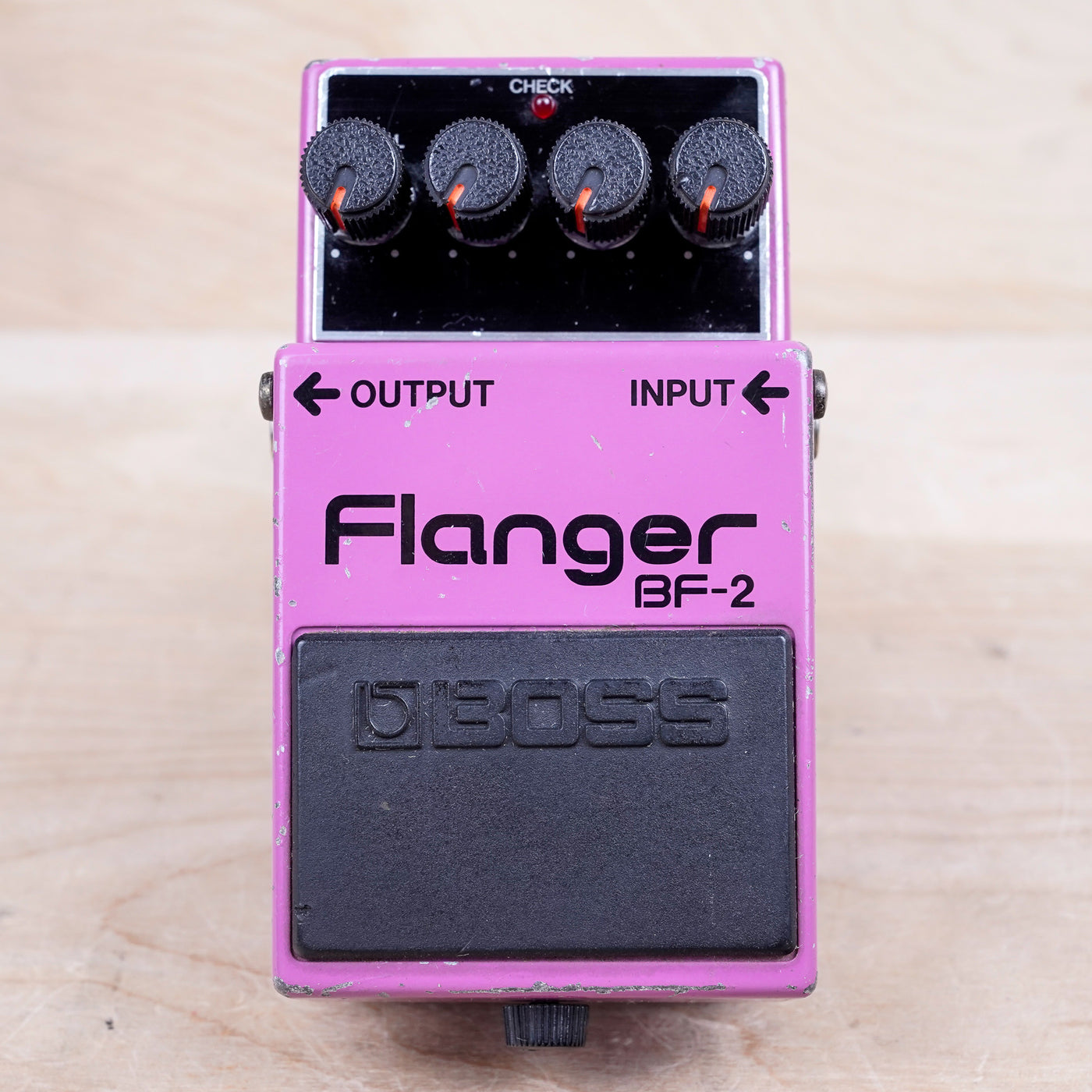 Boss BF-2 Flanger (Black Label) 1982 Purple Made in Japan MIJ