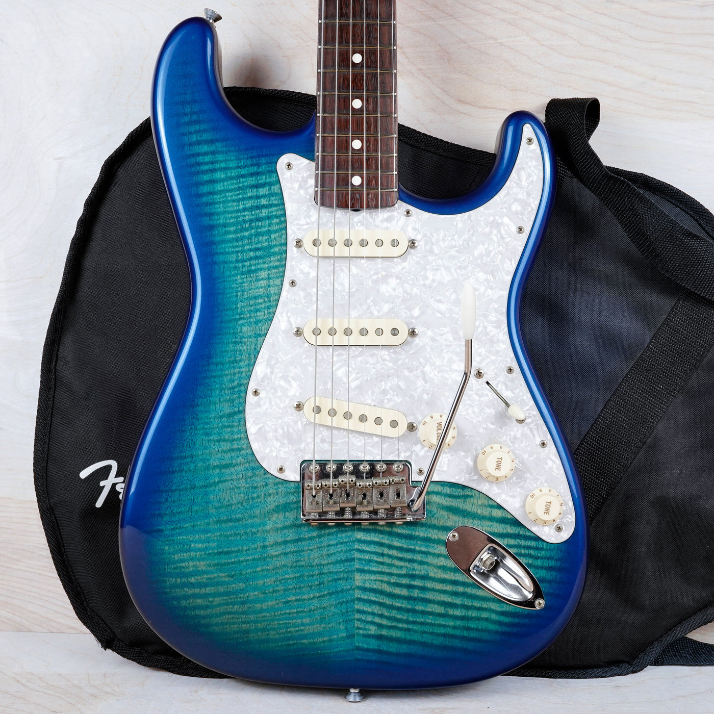 Fender Limited Edition ST-62 FMT Stratocaster Reissue MIJ 2013 Blue Flame Japan w/ Bag