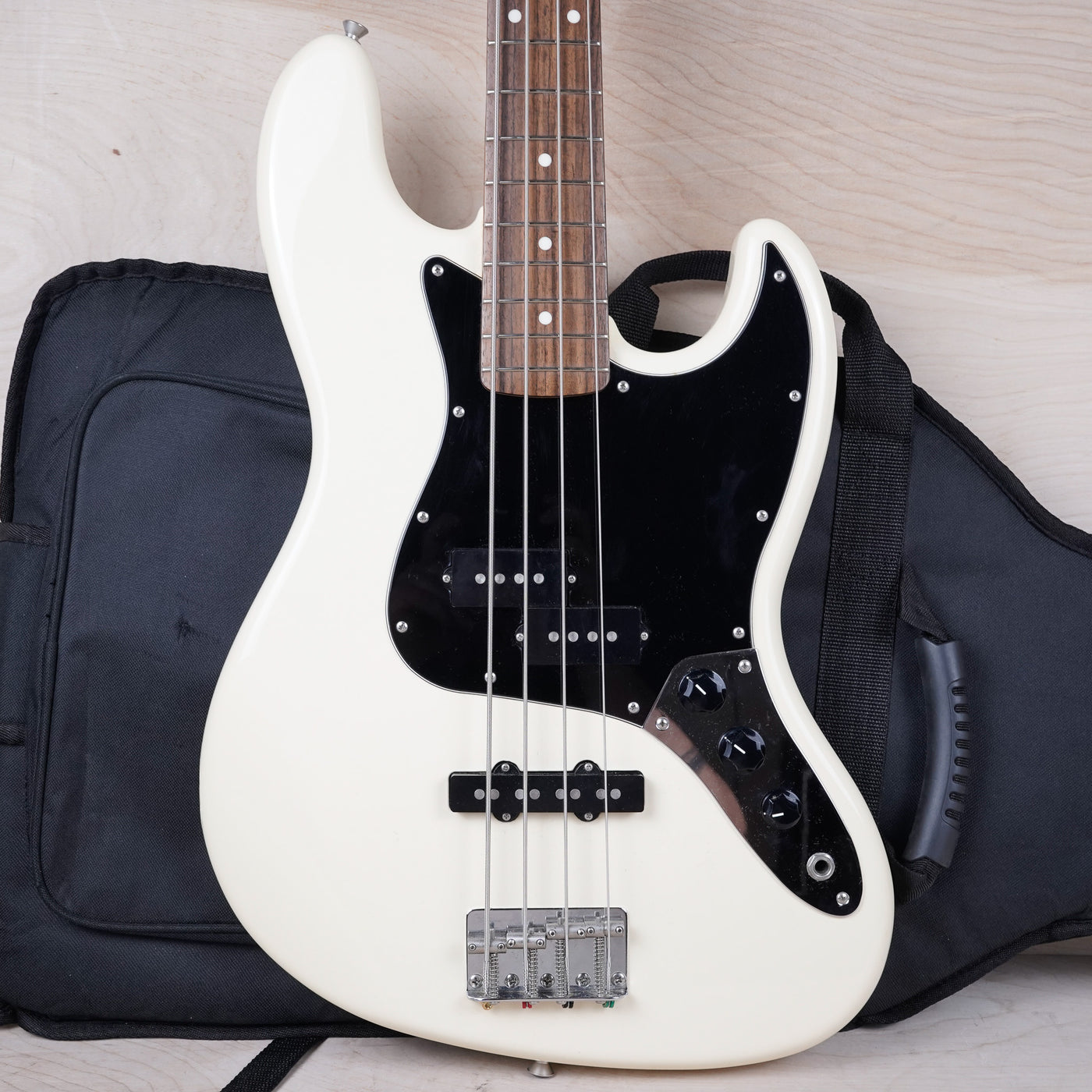 Fender JB-STD-PJ Jazz Bass MIJ 2013 Vintage White Made in Japan PJ w/ Bag